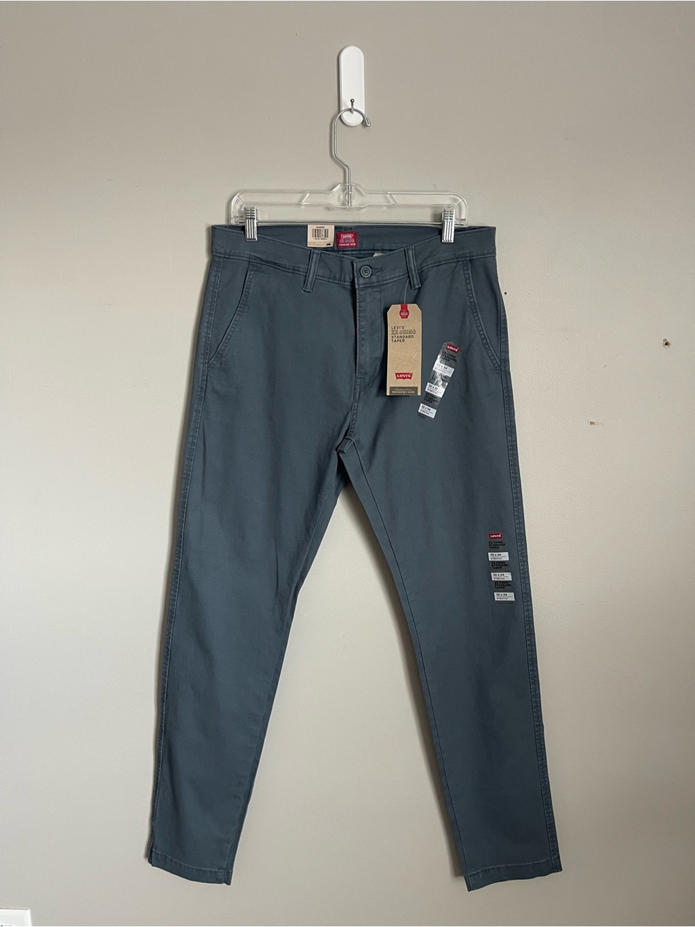 LEVI'S Slate Gray XX Chino Standard Taper Straight Leg Denim Jeans Sz 32x34
